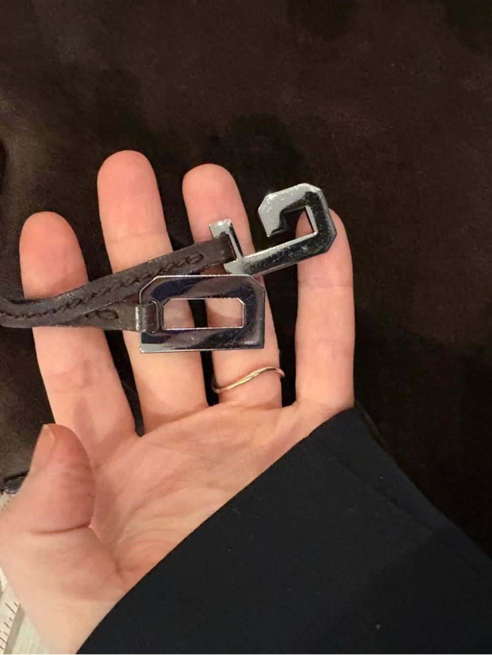 FINAL SALE - Dolce and Gabbana brown suede bag - Picture 3 of 12